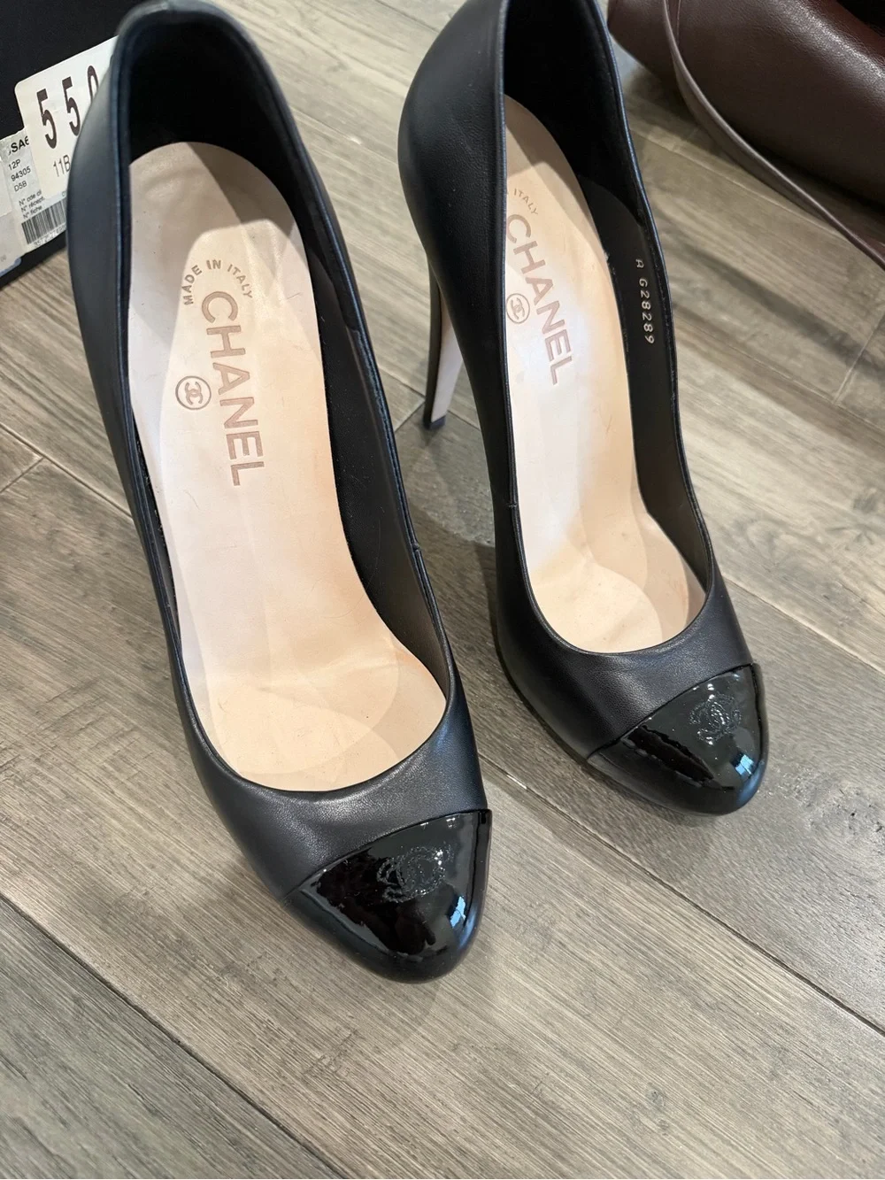 Authentic CHANEL Black Leather Pump